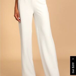Unworn Lulus Flaunt It Like That White One-Shoulder Two-Piece Jumpsuit